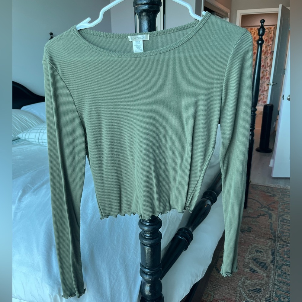 Medium Bozzolo green long sleeve t shirt